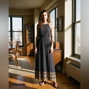 Black and Gold Maxi Dress 2 Sizes available Medium and Large